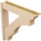 Ekena Millwork 8-in W x 42-in D x 42-in H Balboa Trad Rough Cedar Woodgrain TimberThane Outlooker, Primed Tan OUTUR080X42X42BOA04RCPR - alternate 2